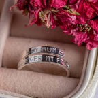 First My Mum Forever My Friend Sterling Silver Adjustable Wrap Ring