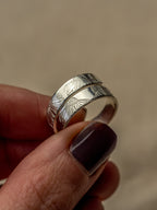 Echinacea Sterling Silver Adjustable Wrap Ring