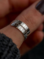 Til Death Sterling Silver Adjustable Wrap Ring