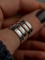 Custom Personalised Sterling Silver Adjustable Wrap Ring