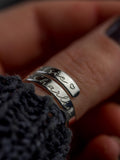 Custom Personalised Sterling Silver Adjustable Wrap Ring