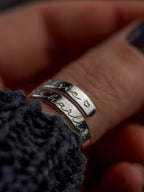 Custom Personalised Sterling Silver Adjustable Wrap Ring