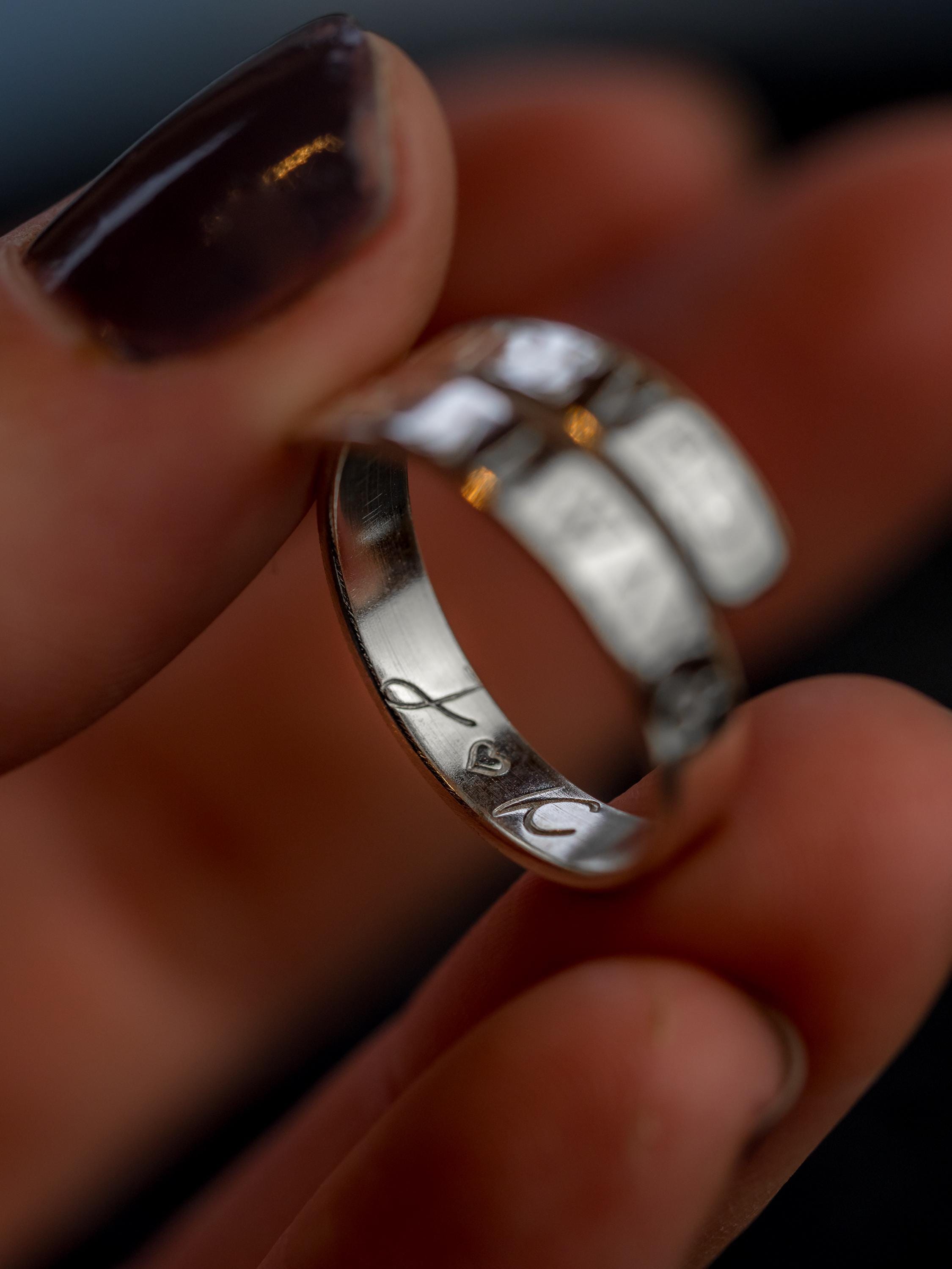 Forever & Always Personalised Sterling Silver Adjustable Wrap Ring