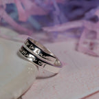 So Lucky to Have You Mum Sterling Silver Adjustable Wrap Ring
