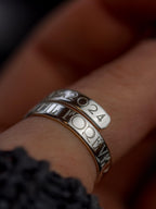 Until Forever Personalised Sterling Silver Adjustable Wrap Ring
