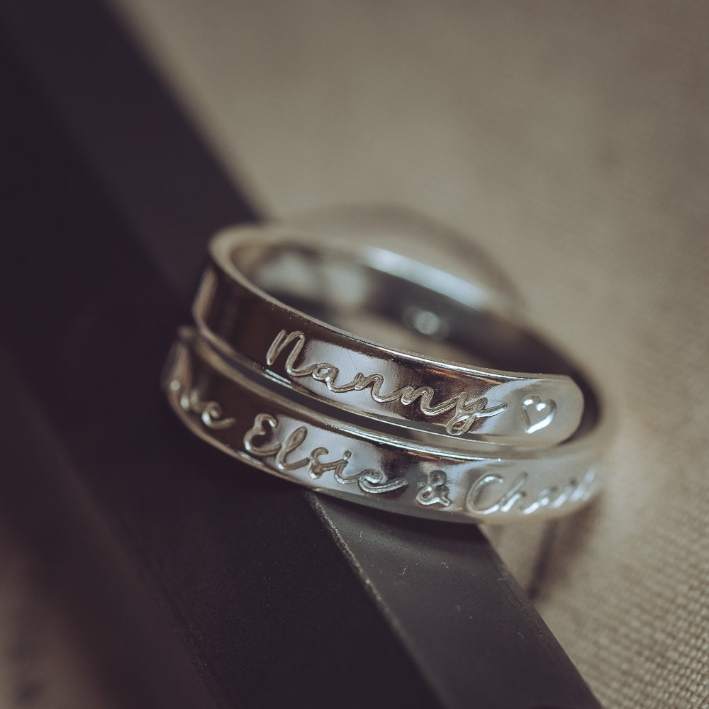 Nanny Sterling Silver dainty adjustable wrap ring