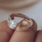 30th Birthday Secret Message Sterling Silver Adjustable Wrap Ring