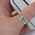 No Mourners No Funerals ring set sterling silver adjustable wrap ring