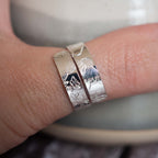 Floral Design Sterling Silver Adjustable Wrap Ring