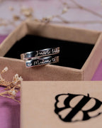 Just like a mum adjustable sterling silver wrap ring