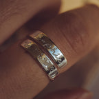 Space Theme Personalised Sterling Silver Adjustable Wrap Ring