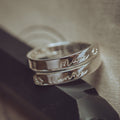 Mum & Nanny Sterling Silver Dainty Adjustable Wrap Ring
