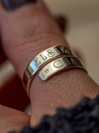 Personalised Sterling Silver Adjustable Wrap Ring