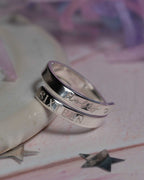 Sixteenth Birthday Custom Sterling Silver Adjustable Wrap Ring