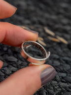 SOULMATES adjustable sterling silver wrap ring SET
