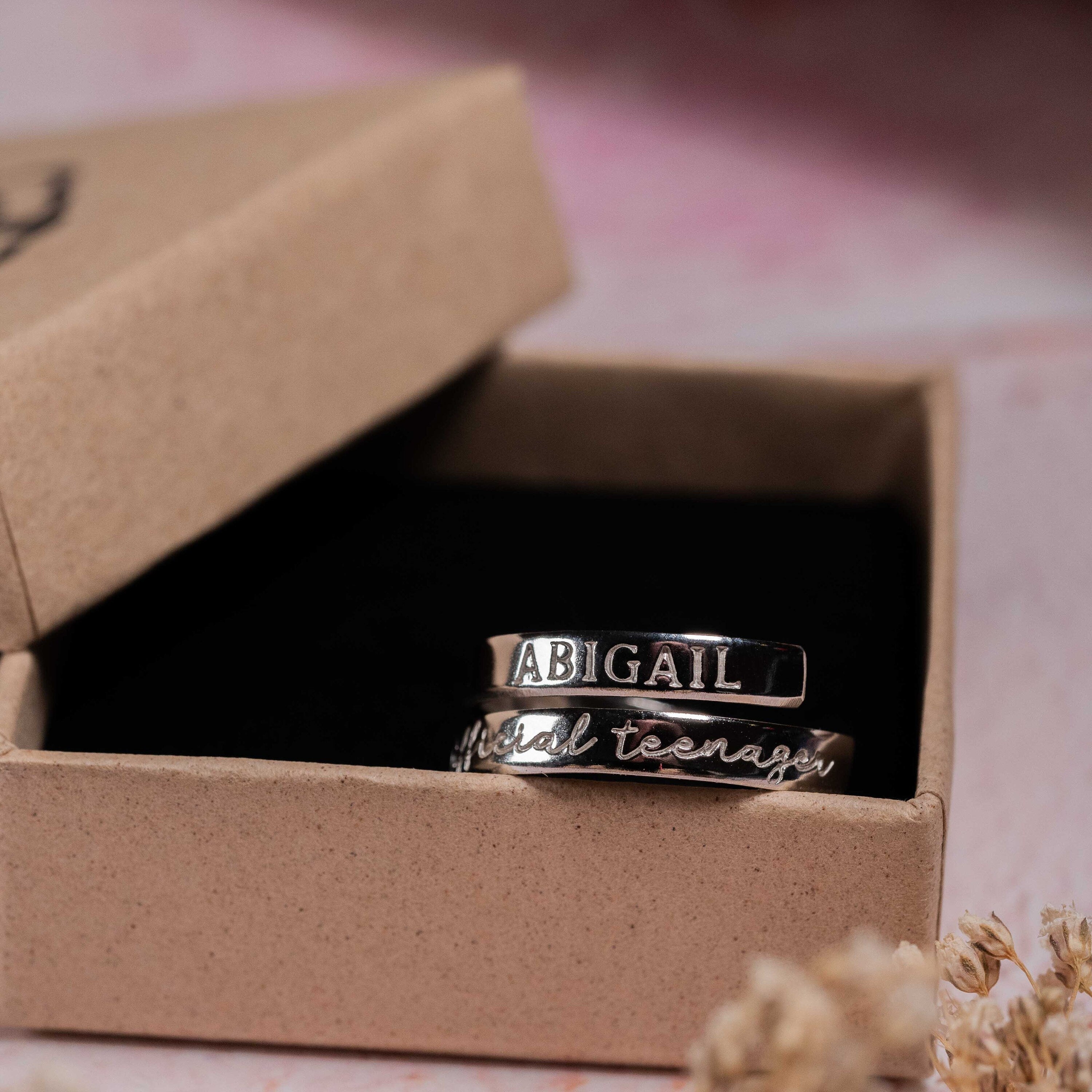 Teenager Birthday Sterling Silver Adjustable Wrap Ring