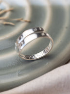 Music note Sterling song lyrics adjustable wrap ring
