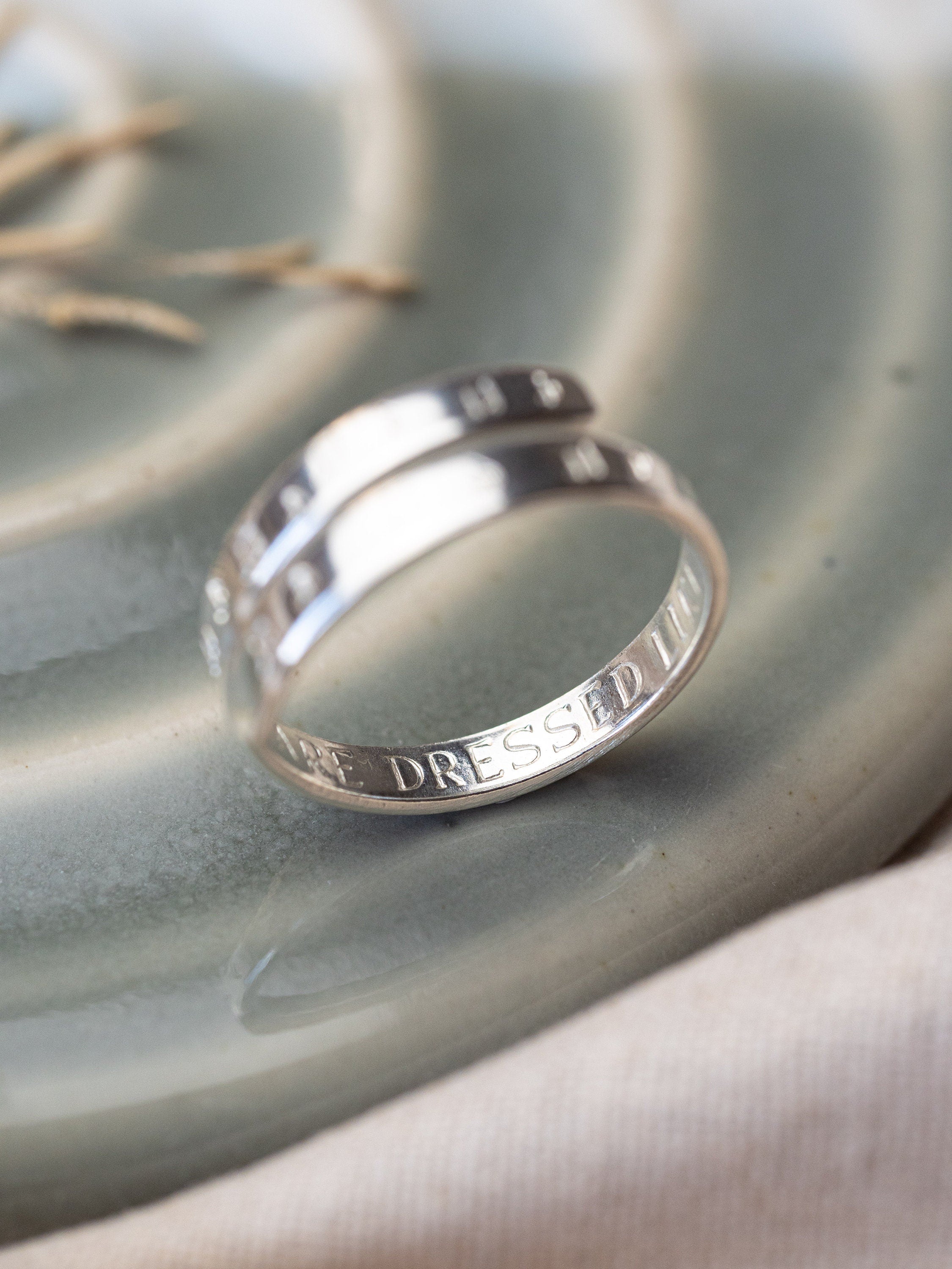 Music note Sterling song lyrics adjustable wrap ring