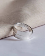Secret Message Sterling Silver Adjustable Wrap Ring
