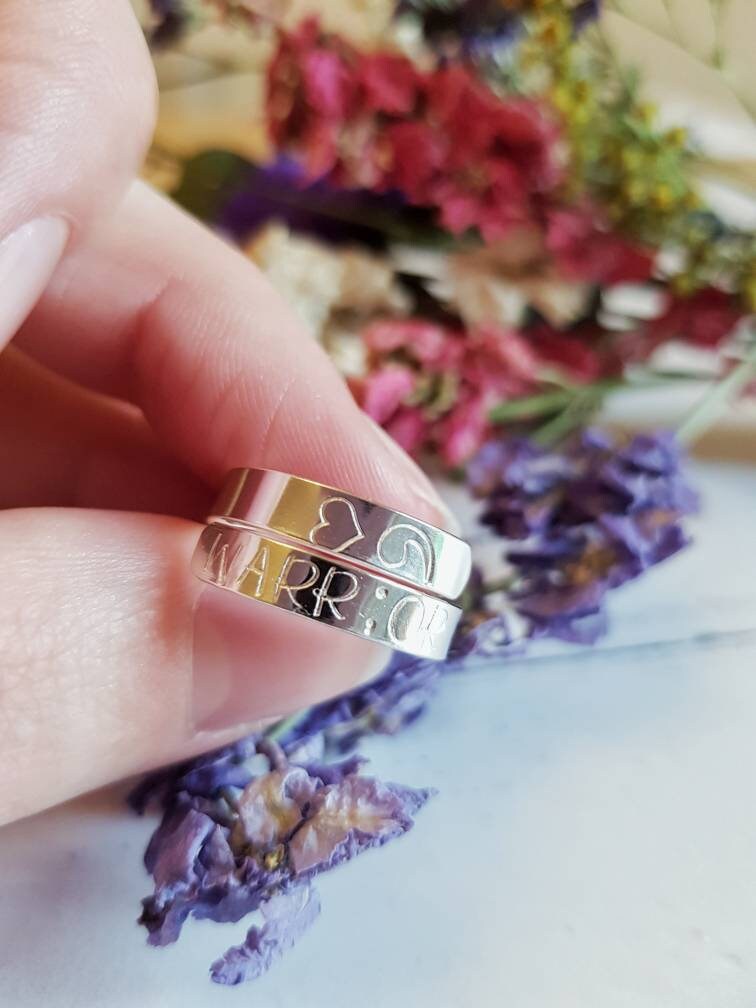 Semi Colon Warrior Sterling Silver adjustable wrap ring