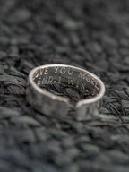 I LOVE YOU MORE. the end. I win! Men’s sterling silver adjustable ring