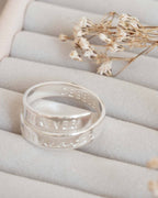 Forever in My Heart Remembrance Sterling Silver Adjustable Wrap Ring