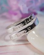 Just like a mum adjustable sterling silver wrap ring