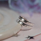 I am strong worthy capable enough loved Sterling Silver adjustable ring