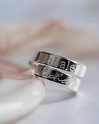 Inhale Exhale Sterling Silver Adjustable Wrap Ring