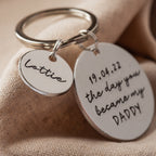 The day you became my Daddy personalised keyring