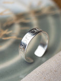 Absofuckinglutely Sterling Silver adjustable band ring
