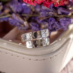 Mum Floral Design Sterling Silver Adjustable Wrap Ring