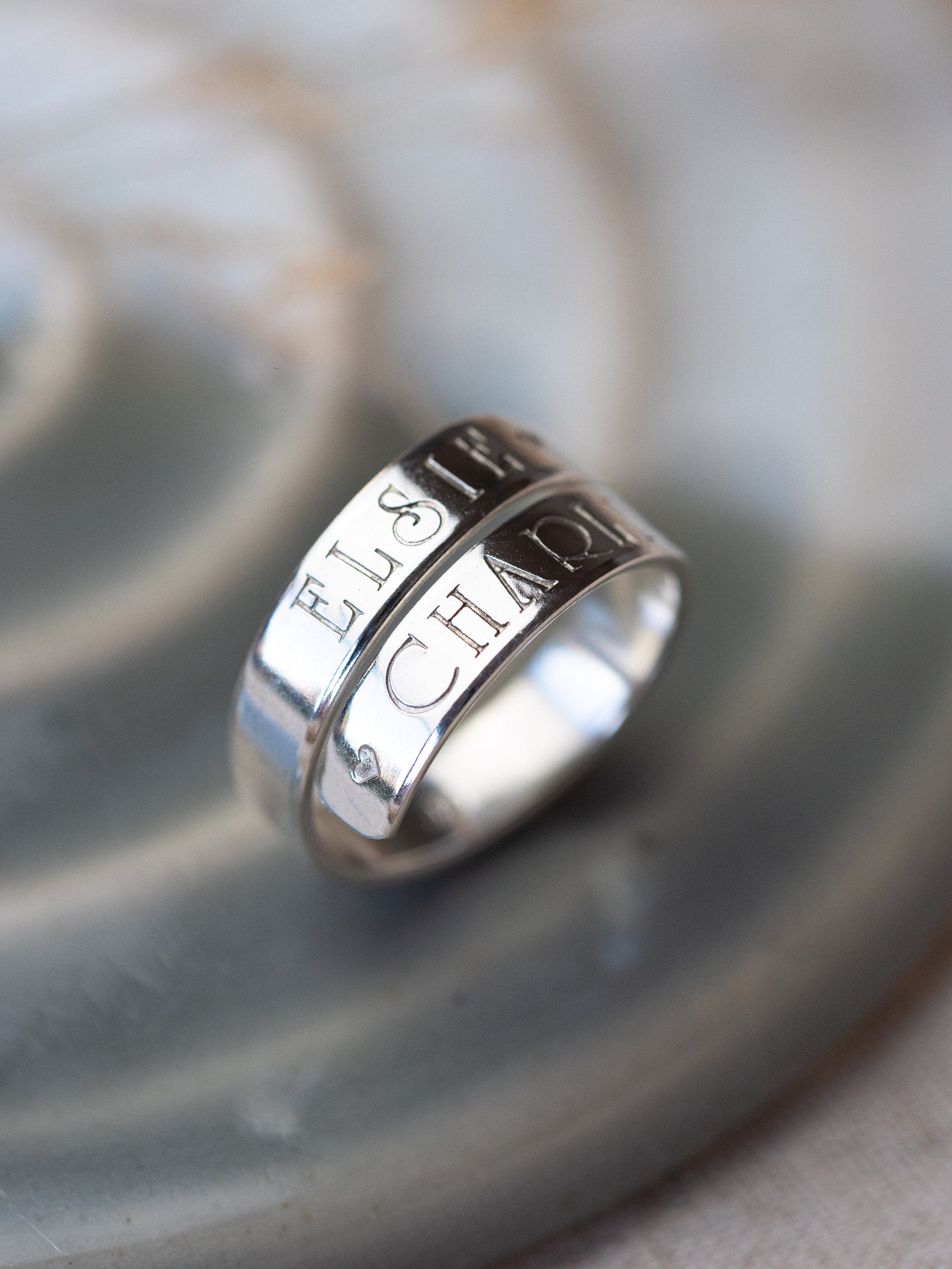 Personalised Sterling Silver Adjustable Wrap Ring