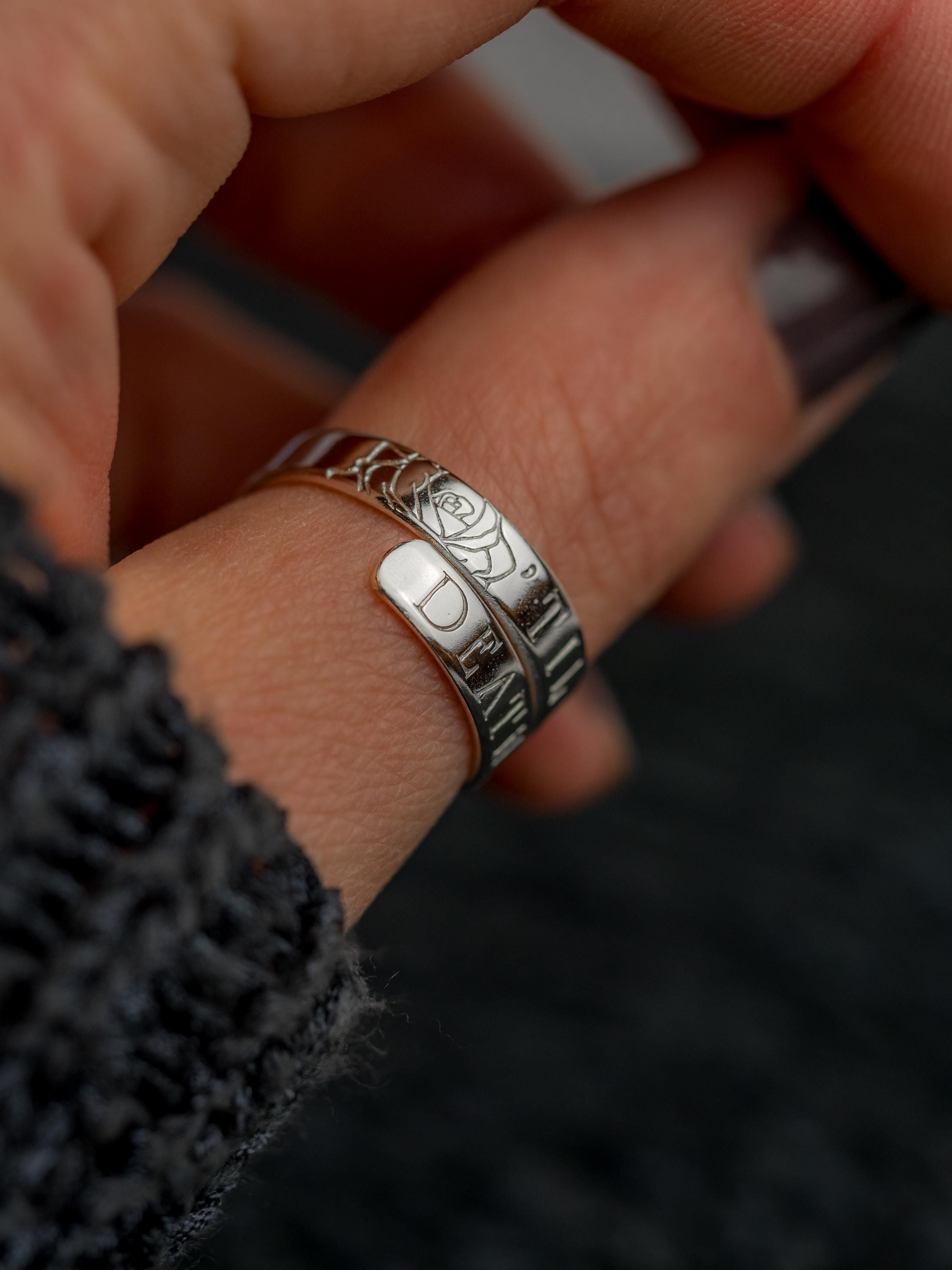 Til Death Sterling Silver Adjustable Wrap Ring