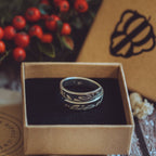Christmas Personalised Sterling Silver Adjustable Wrap Ring