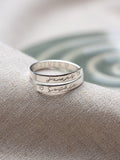 Forever Custom Name Sterling Silver Dainty Adjustable Wrap Ring