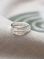 Forever Custom Name Sterling Silver Dainty Adjustable Wrap Ring