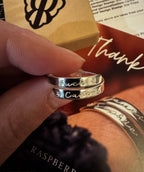 Fuck cancer  Sterling Silver adjustable wrap ring