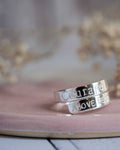 Courage above fear Sterling Silver adjustable wrap ring