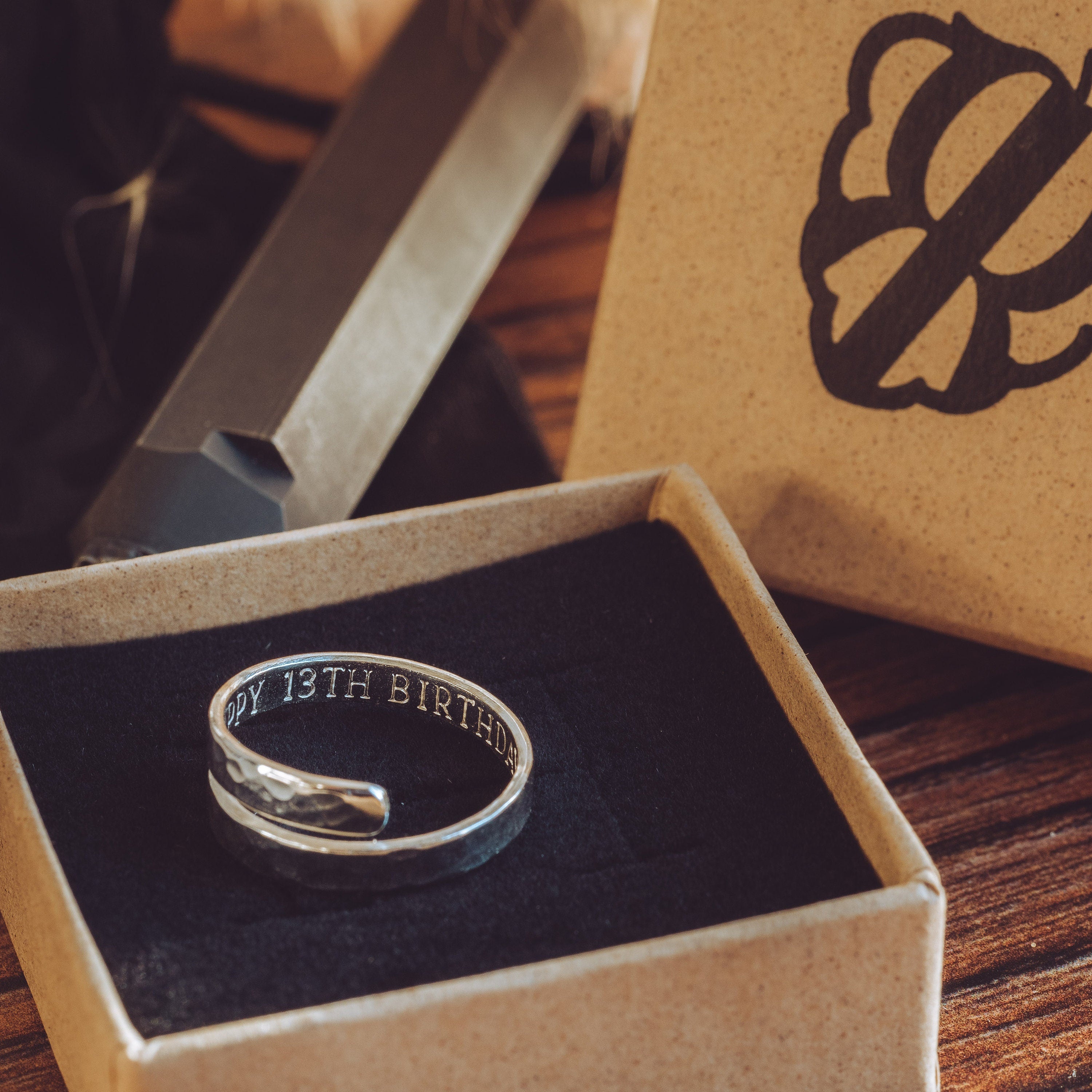 13th Birthday Sterling Silver Adjustable Wrap Ring