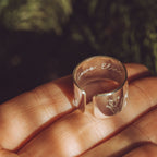 Sterling Silver chunky Wild Flowers adjustable ring