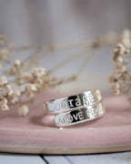 Courage above fear Sterling Silver adjustable wrap ring