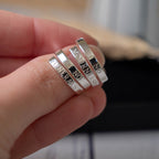 No Mourners No Funerals ring set sterling silver adjustable wrap ring