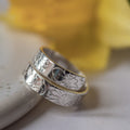 Spring Floral Sterling Silver Adjustable Wrap Ring