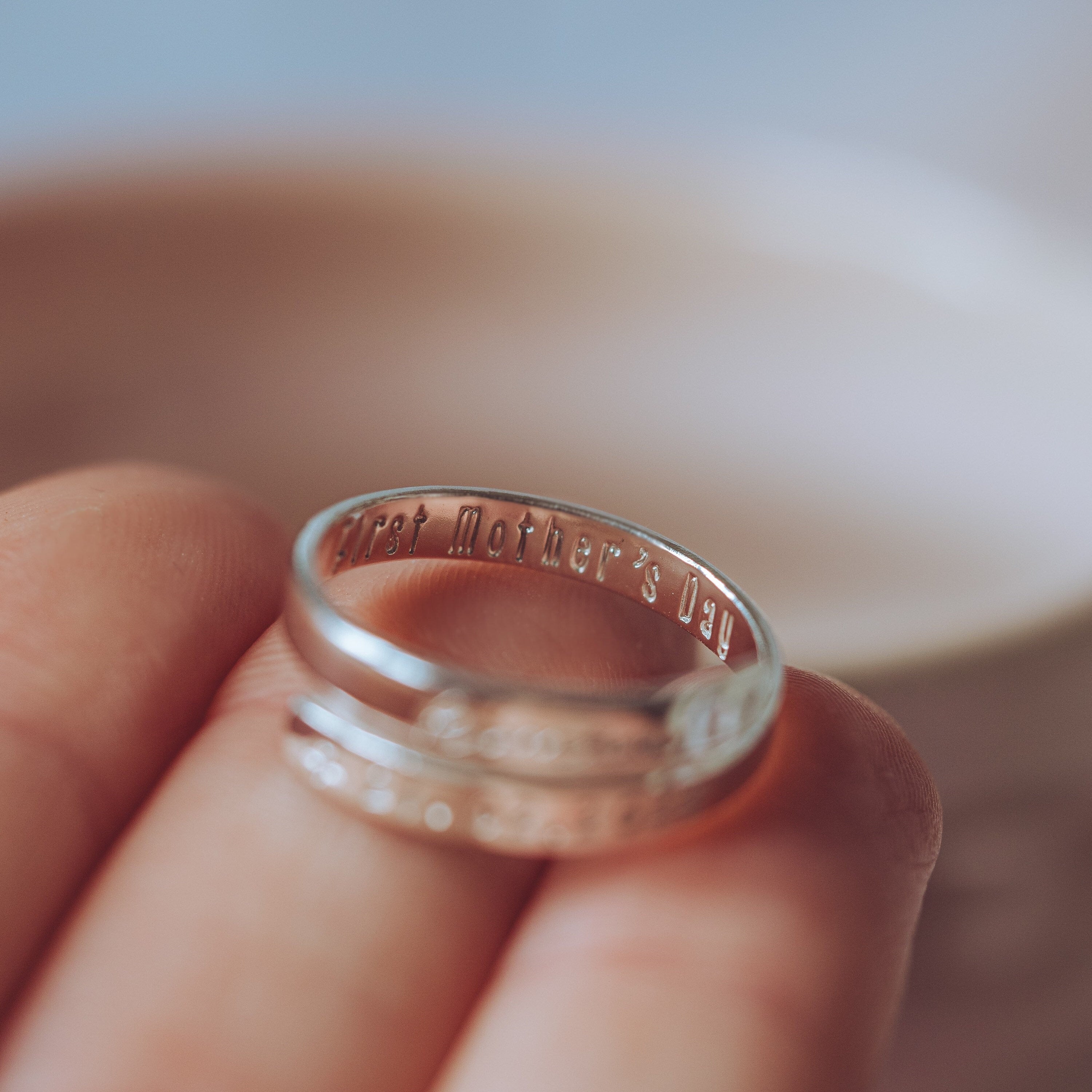 First Mother's Day Sterling Silver Adjustable Wrap Ring
