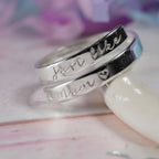Just like a mum adjustable sterling silver wrap ring