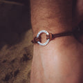 Best Daddy Ever Personalised Mens Real Brown Leather Bracelet