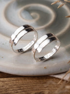 The Love Between Mother & Daughter Sterling Silver Adjustable Wrap Rings set