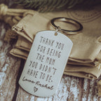 Thank you for being the Mum you didn't have to be keyring Step Mum Mummy Mama christmas stamped gift present personalised like a mum to me