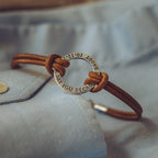 The Day You Became My Daddy Personalised Mens Leather Bracelet